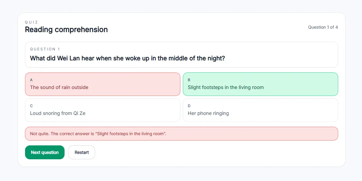 Comprehension Quiz